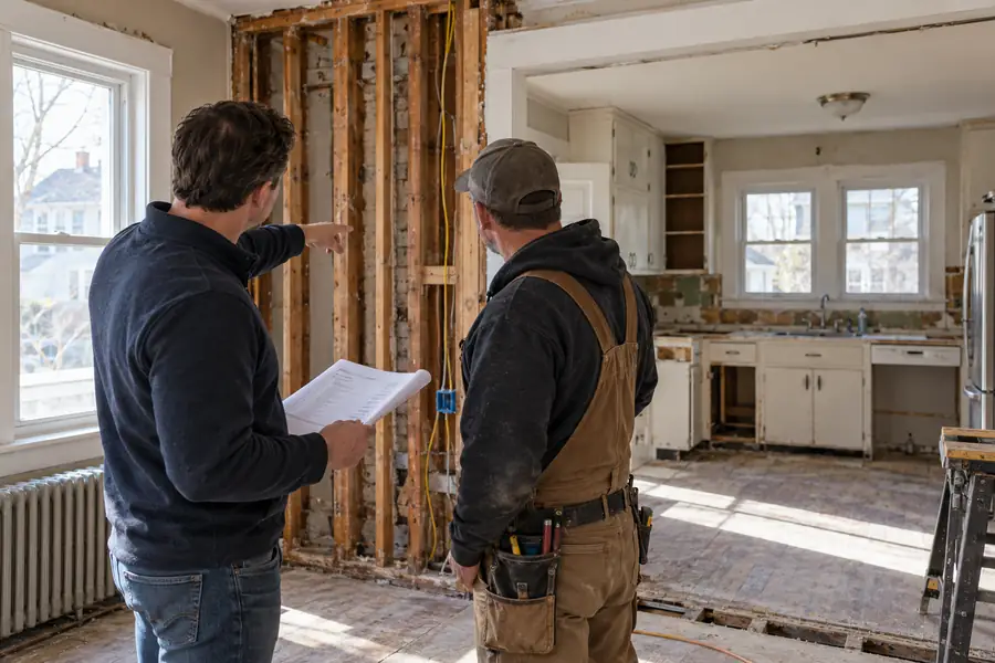 Renovated Massachusetts kitchen illustrating the planned finish for an after-repair-value estimate.